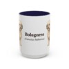 15oz Bolognese Latin Mug, Navy, front view