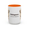 15oz Bolognese Latin Mug, Orange, front view