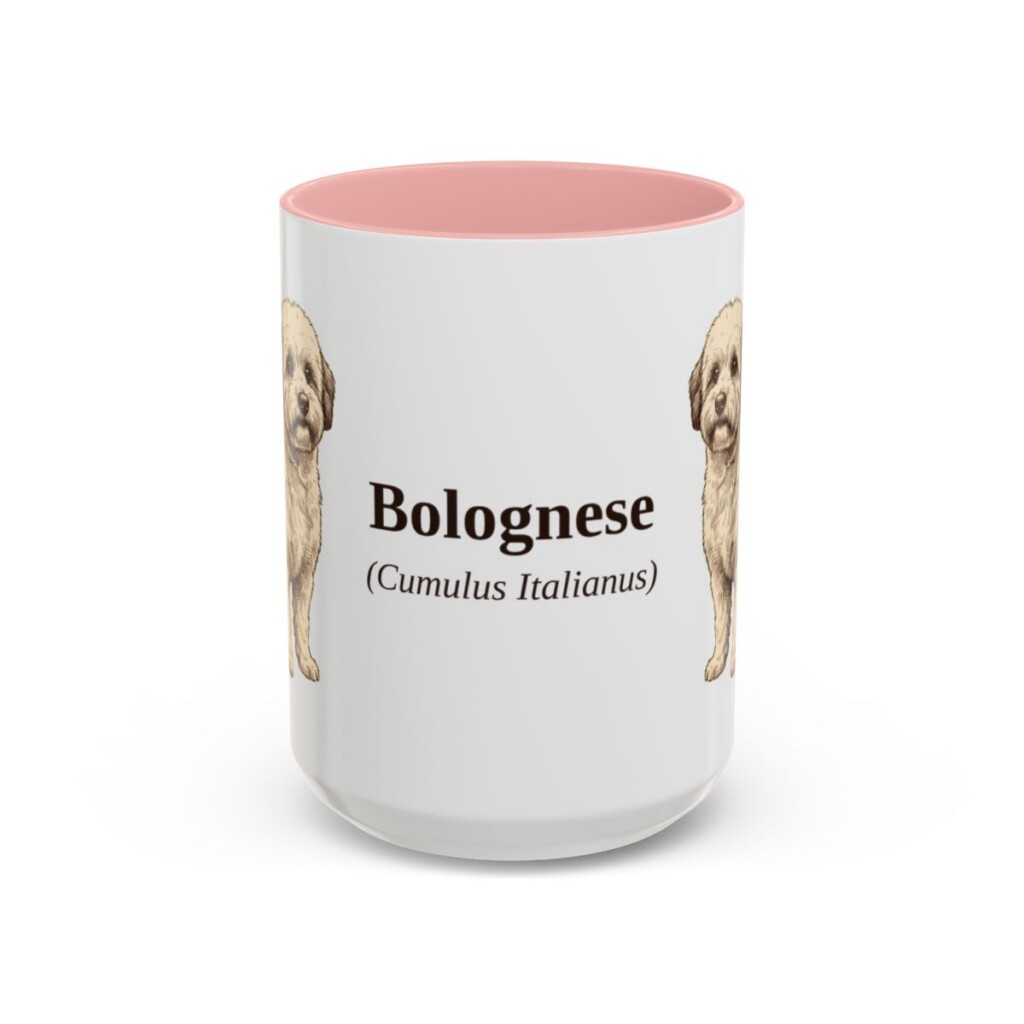 15oz Bolognese Latin Mug, Pink, front view