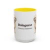 15oz Bolognese Latin Mug, Yellow, front view