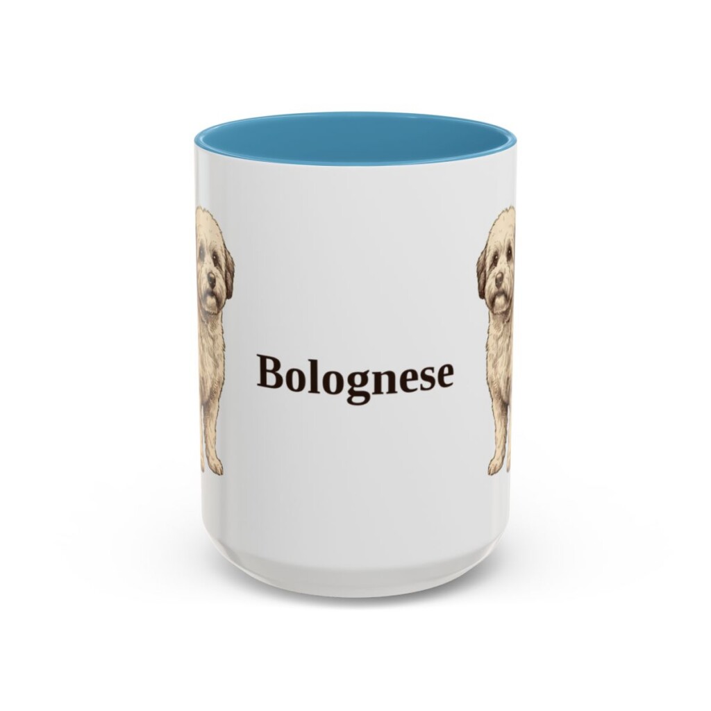 15oz Bolognese Mug, Light Blue, front view