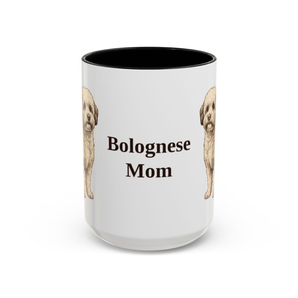 15oz-bolognese-mug-mom-black-front 15oz Bolognese Dog Mom Mug, Black, front view