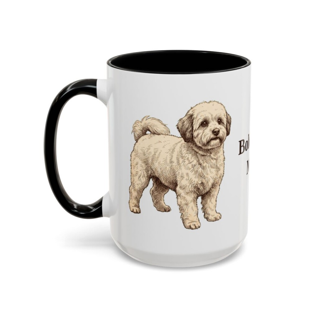 15oz-bolognese-mug-mom-black-left 15oz Bolognese Dog Mom Mug, Black, left side view