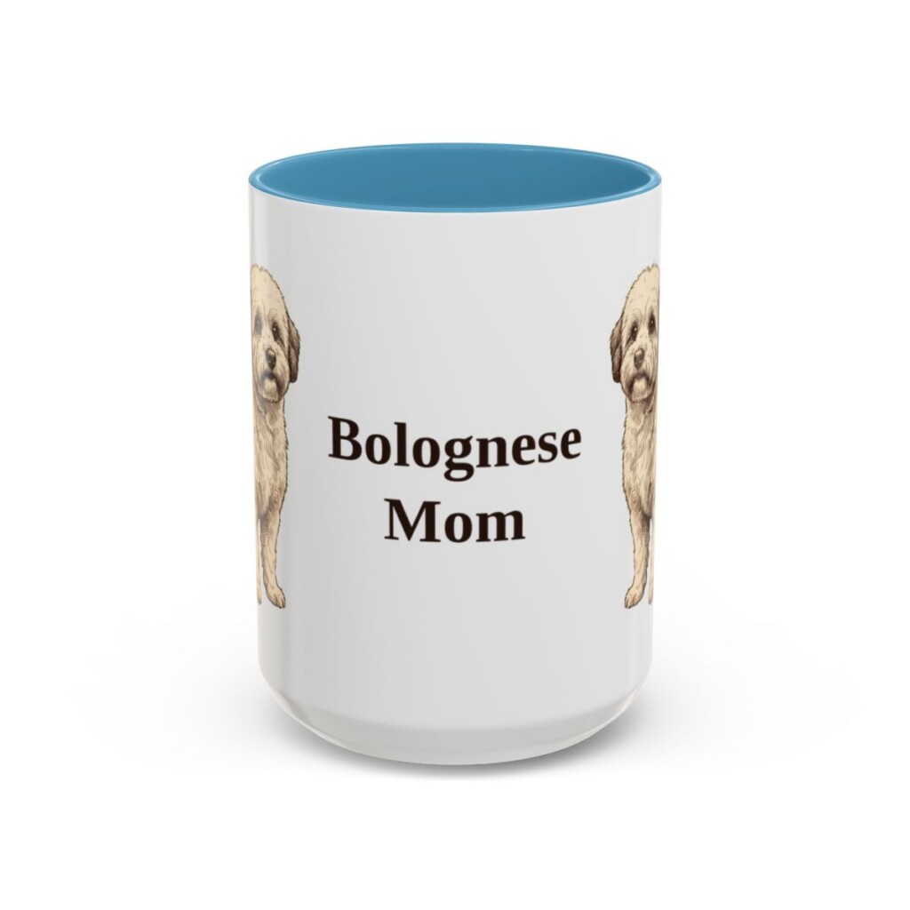 15oz-bolognese-mug-mom-light-blue 15oz Bolognese Dog Mom Mug, Light Blue, front view