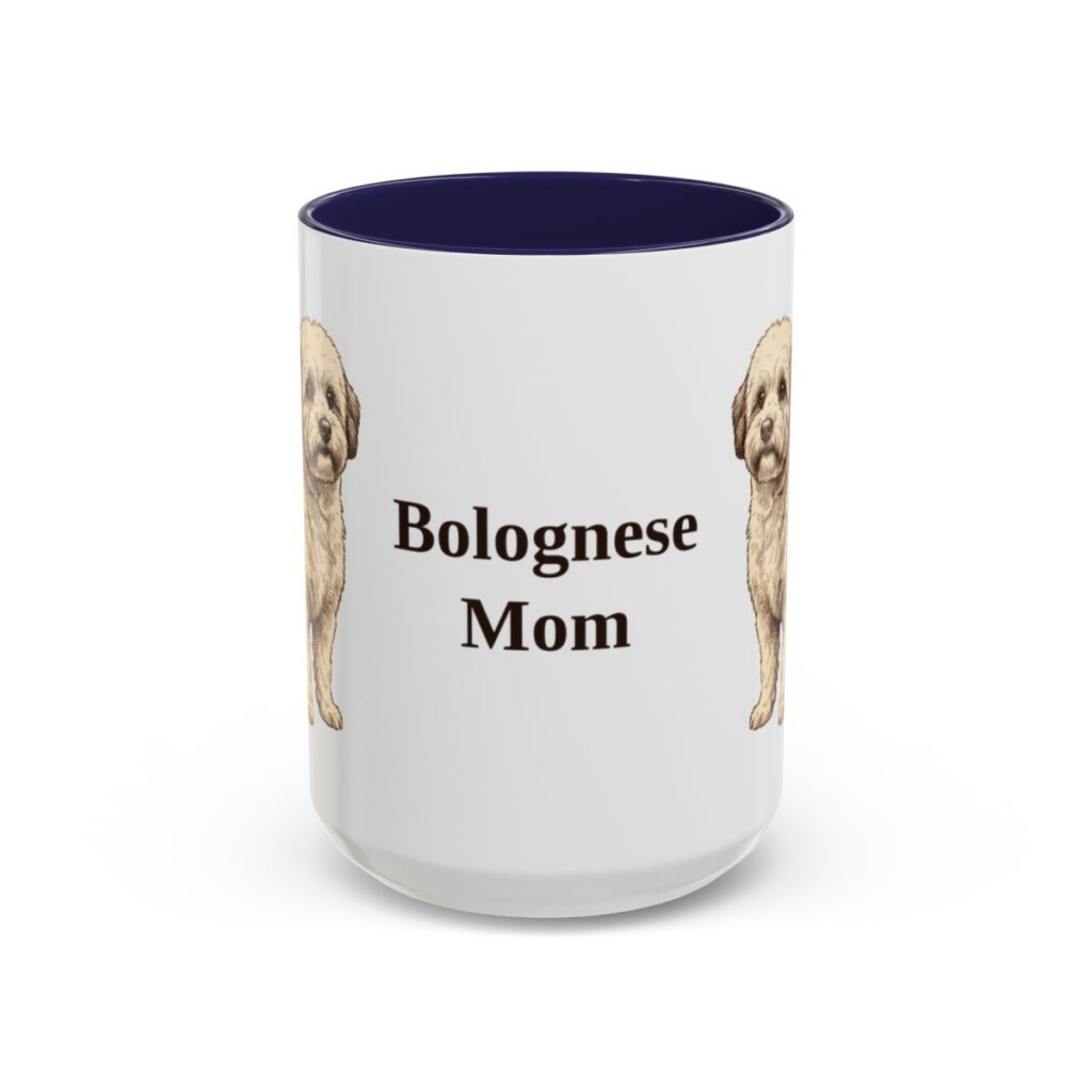 15oz-bolognese-mug-mom-navy 15oz Bolognese Dog Mom Mug, Navy, front view