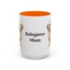15oz-bolognese-mug-mom-orange 15oz Bolognese Dog Mom Mug, Orange, front view