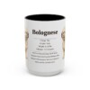 15oz Bolognese Mug, Black, front view
