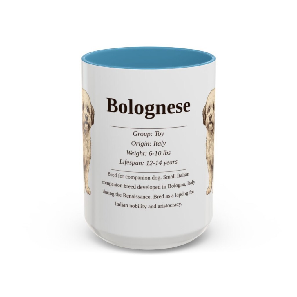 15oz Bolognese Mug, Light Blue, front view