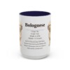 15oz Bolognese Mug, Navy, front view