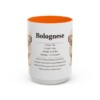 15oz Bolognese Mug, Orange, front view