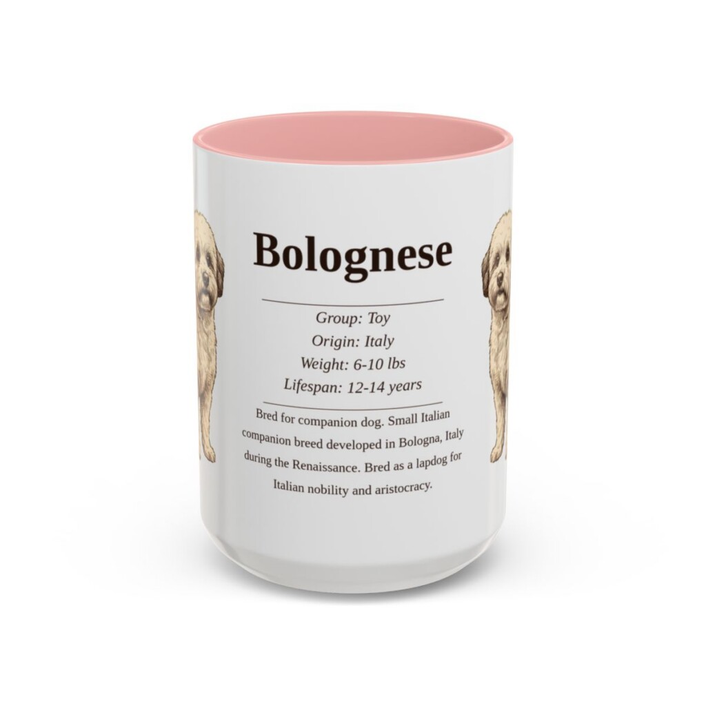 15oz Bolognese Mug, Pink, front view