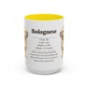 15oz Bolognese Mug, Yellow, front view
