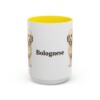 15oz Bolognese Mug, Yellow, front view