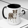 15oz Border Collie Mug, Black, lifestyle photo