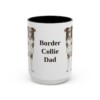 15oz Border Collie Dog Dad Mug, Black, front view
