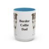 15oz Border Collie Dog Dad Mug, Light Blue, front view