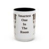 15oz Funny Border Collie Mug, Black, front view