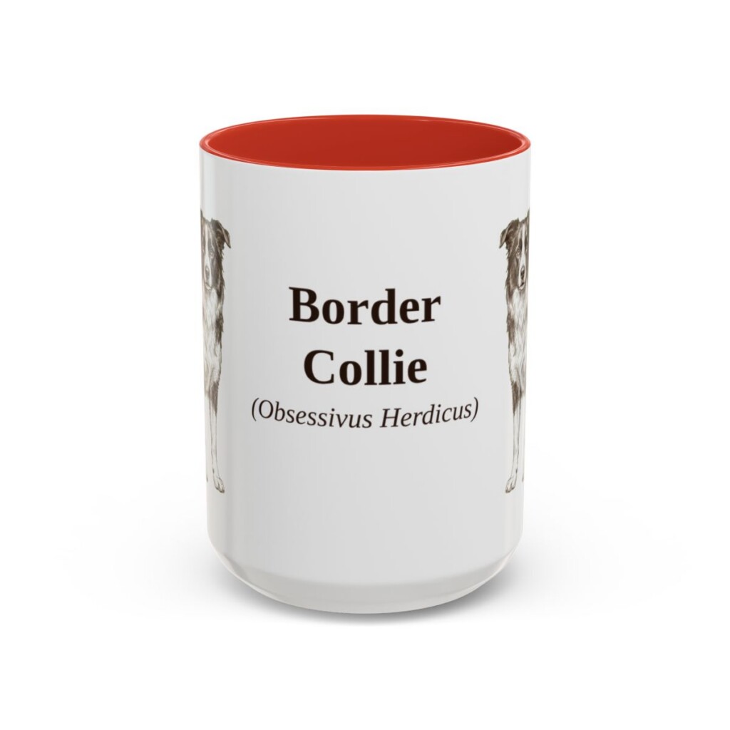 15oz-border-collie-mug-latin-red 15oz Border Collie Latin Mug, Red, front view