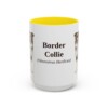15oz-border-collie-mug-latin-yellow 15oz Border Collie Latin Mug, Yellow, front view