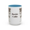 15oz Border Collie Mug, Light Blue, front view