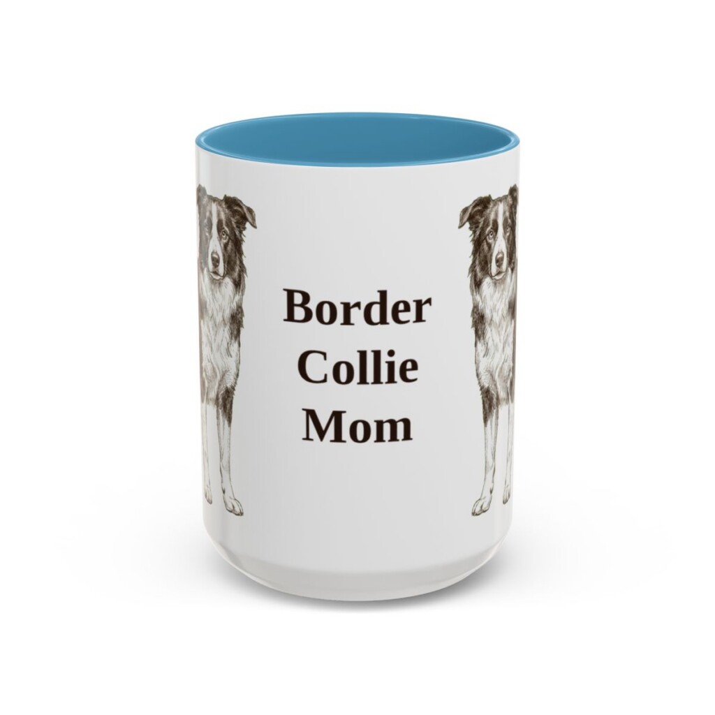 15oz-border-collie-mug-mom-light-blue 15oz Border Collie Dog Mom Mug, Light Blue, front view