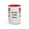 15oz-border-collie-mug-mom-red 15oz Border Collie Dog Mom Mug, Red, front view