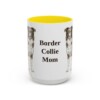 15oz-border-collie-mug-mom-yellow 15oz Border Collie Dog Mom Mug, Yellow, front view