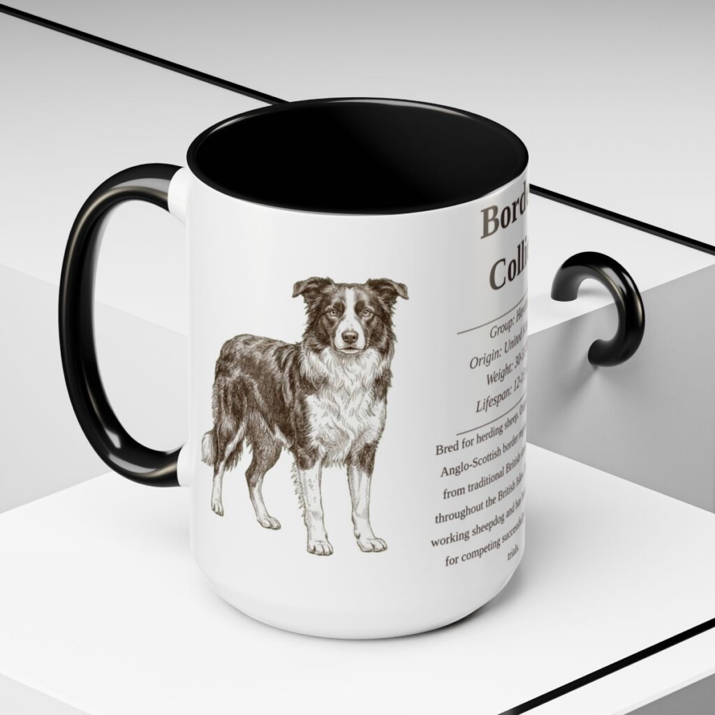 15oz-border-collie-mug-writeup-black-context-2 15oz Border Collie Mug, Black, lifestyle photo