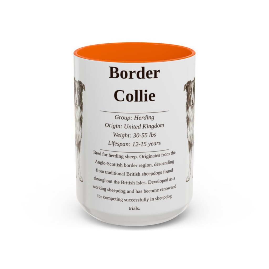 15oz-border-collie-mug-writeup-orange 15oz Border Collie Mug, Orange, front view