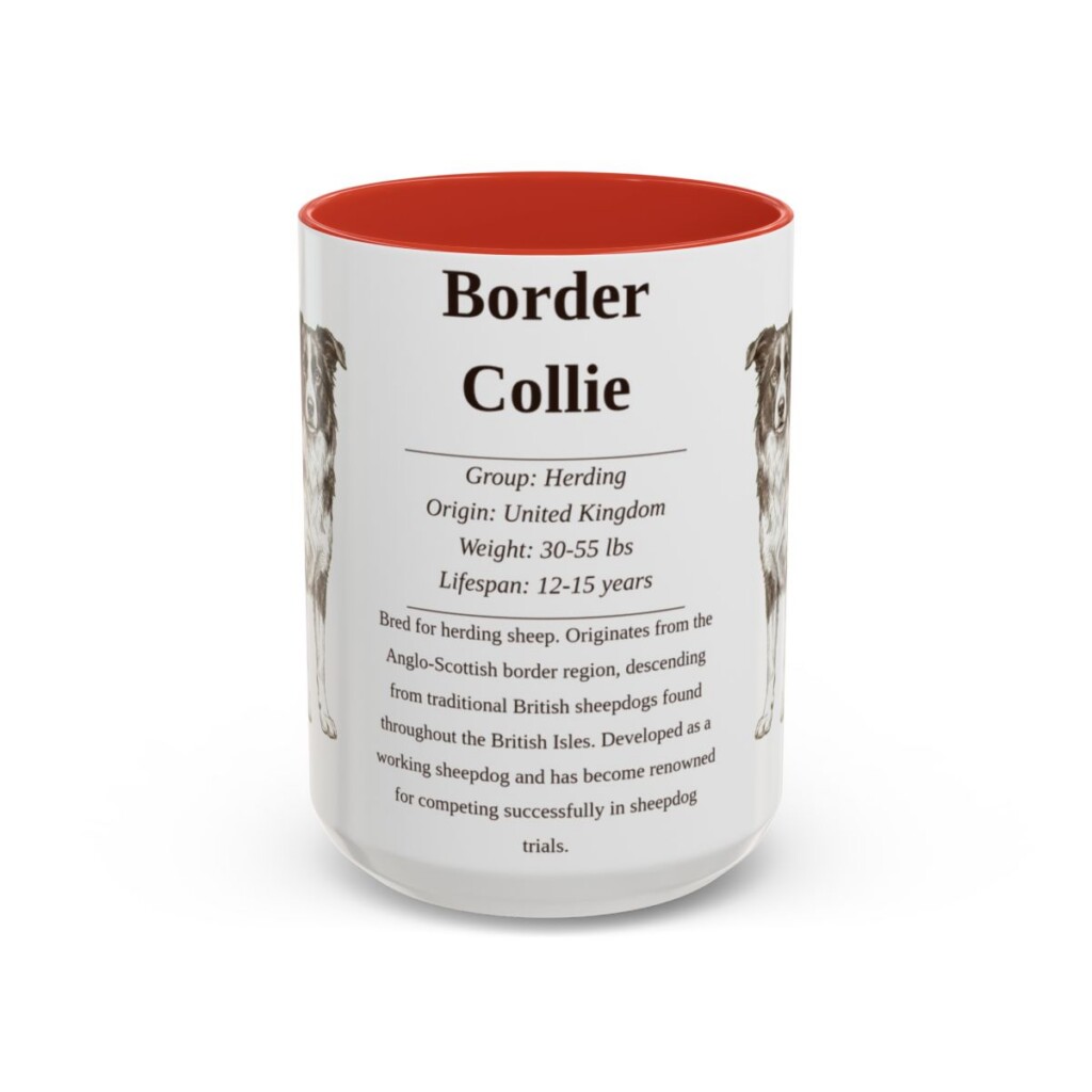 15oz-border-collie-mug-writeup-red 15oz Border Collie Mug, Red, front view