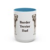 15oz Border Terrier Dog Dad Mug, Light Blue, front view