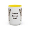 15oz Border Terrier Dog Dad Mug, Yellow, front view