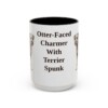 15oz Funny Border Terrier Mug, Black, front view