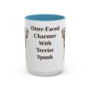 15oz Funny Border Terrier Mug, Light Blue, front view