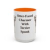 15oz Funny Border Terrier Mug, Orange, front view