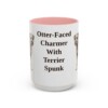15oz Funny Border Terrier Mug, Pink, front view