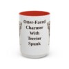 15oz Funny Border Terrier Mug, Red, front view