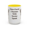 15oz Funny Border Terrier Mug, Yellow, front view