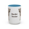15oz Border Terrier Mug, Light Blue, front view