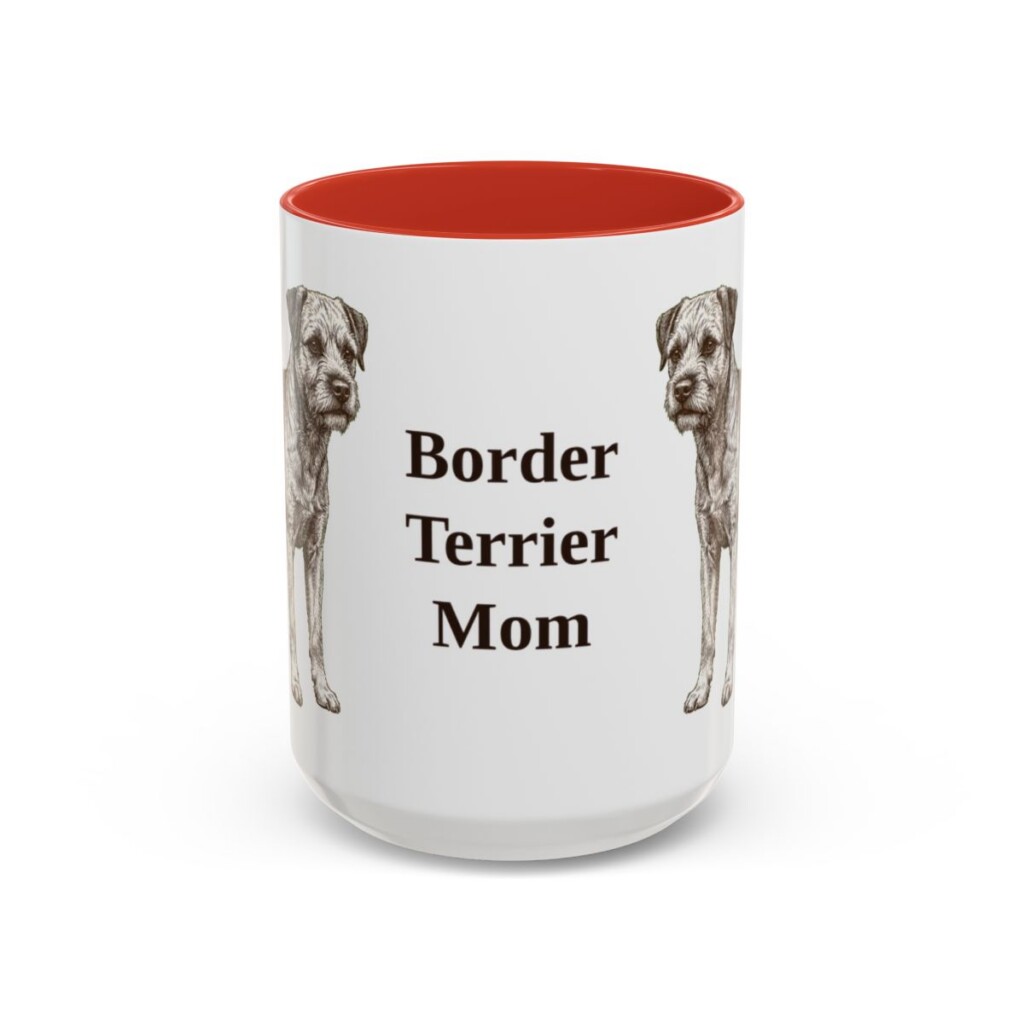15oz border terrier mug, Red