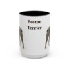 15oz Boston Terrier Mug, Black, front view