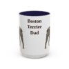 15oz Boston Terrier Dog Dad Mug, Navy, front view