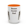 15oz Boston Terrier Dog Dad Mug, Orange, front view