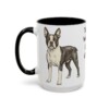 15oz Funny Boston Terrier Mug, Black, left side view