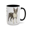 15oz Funny Boston Terrier Mug, Black, right side view