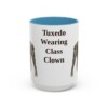 15oz Funny Boston Terrier Mug, Light Blue, front view