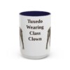 15oz Funny Boston Terrier Mug, Navy, front view