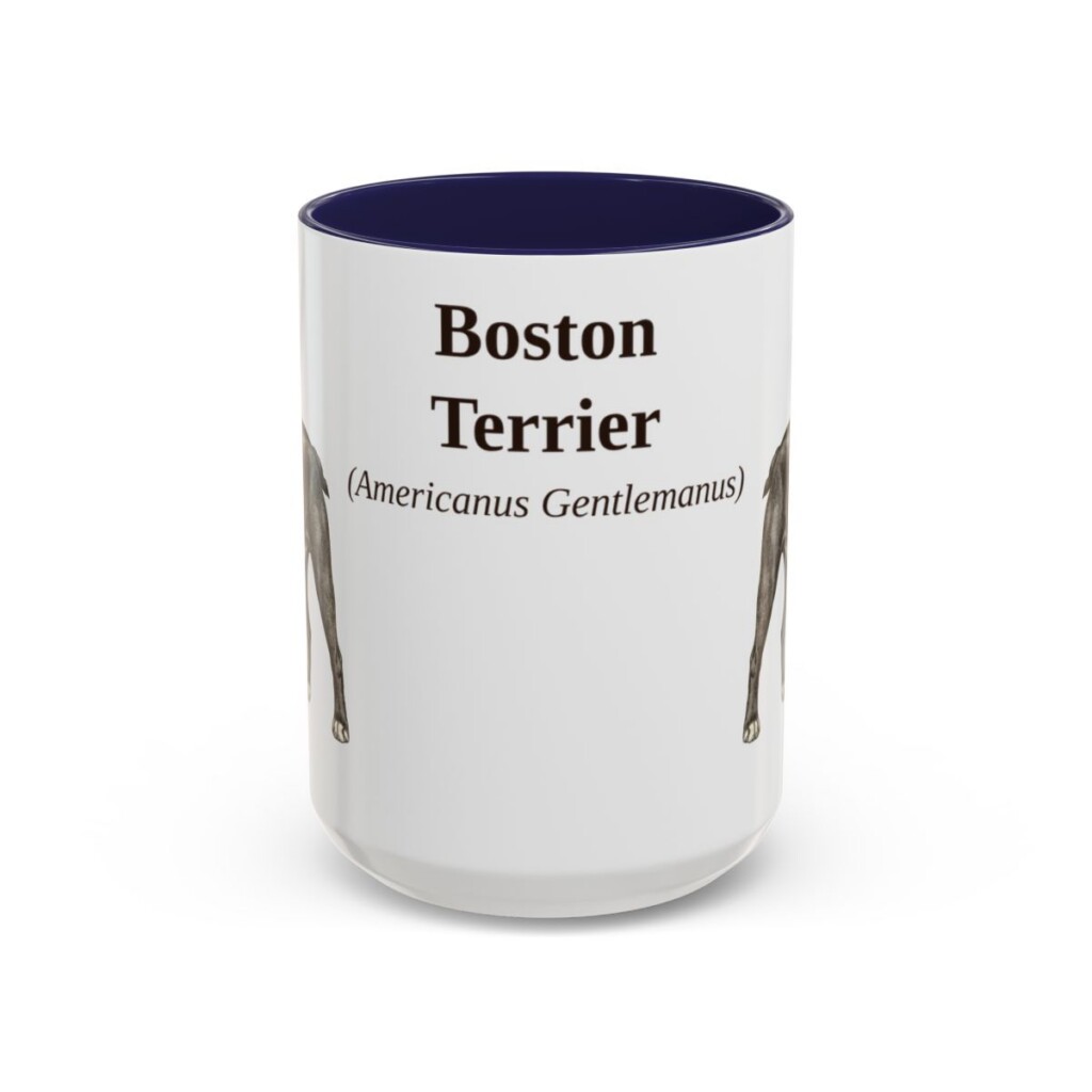 15oz-boston-terrier-mug-latin-navy 15oz Boston Terrier Latin Mug, Navy, front view