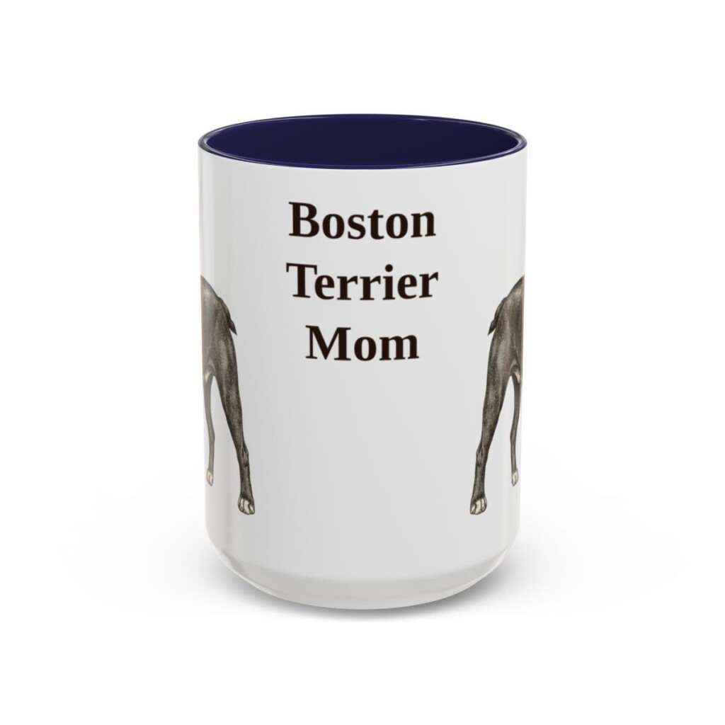 15oz boston terrier mug, Navy