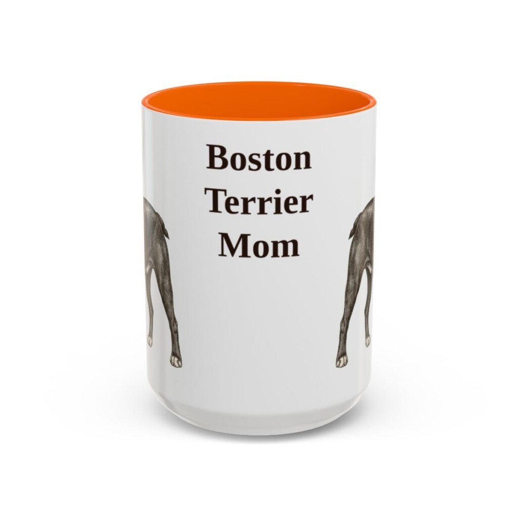 15oz boston terrier mug, Orange